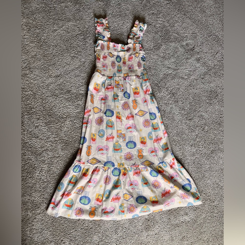 Never Fully Dressed White Fruit Sticker Dress - Picture 2 of 3